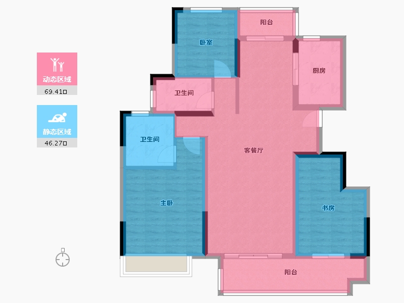 湖北省-武汉市-联投梧桐郡悦园-103.44-户型库-动静分区