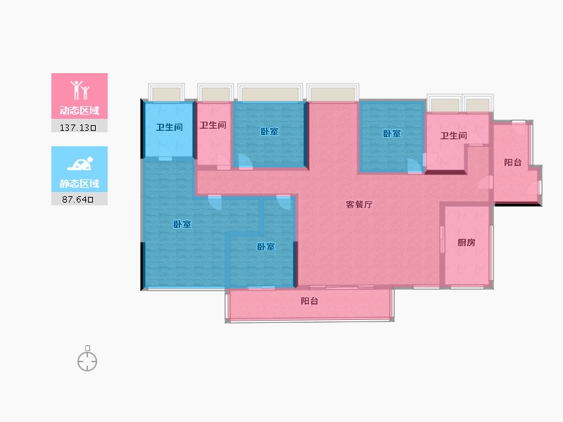 广东省-佛山市-华侨城天鹅湖-202.83-户型库-动静分区