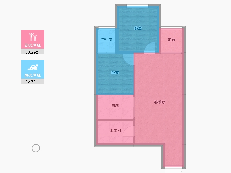 湖南省-怀化市-力和·华府-53.51-户型库-动静分区