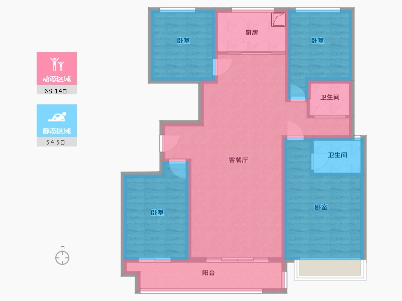 河南省-商丘市-海棠公馆-109.41-户型库-动静分区