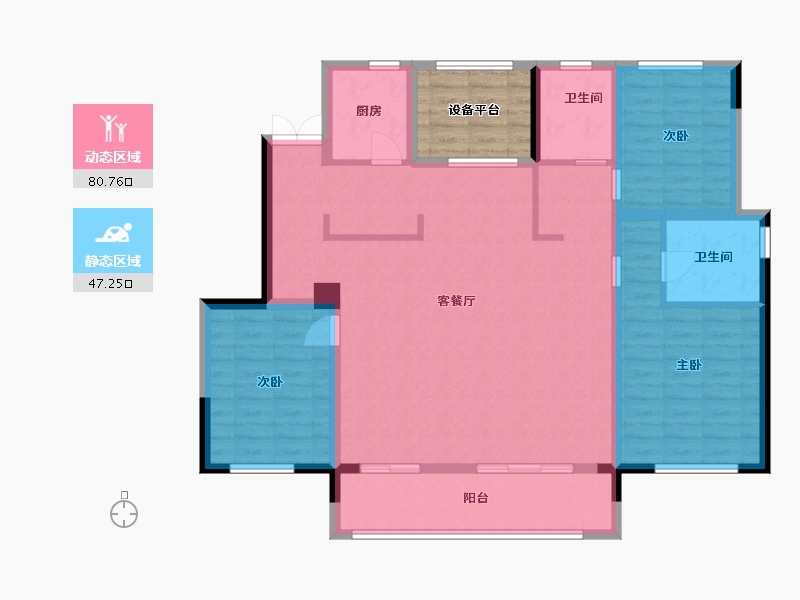 山东省-潍坊市-翔凯上城浞府-121.60-户型库-动静分区