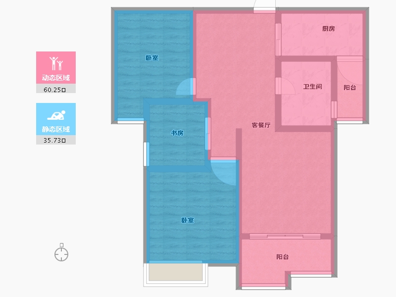 湖北省-孝感市-瑞丰国际城-84.90-户型库-动静分区