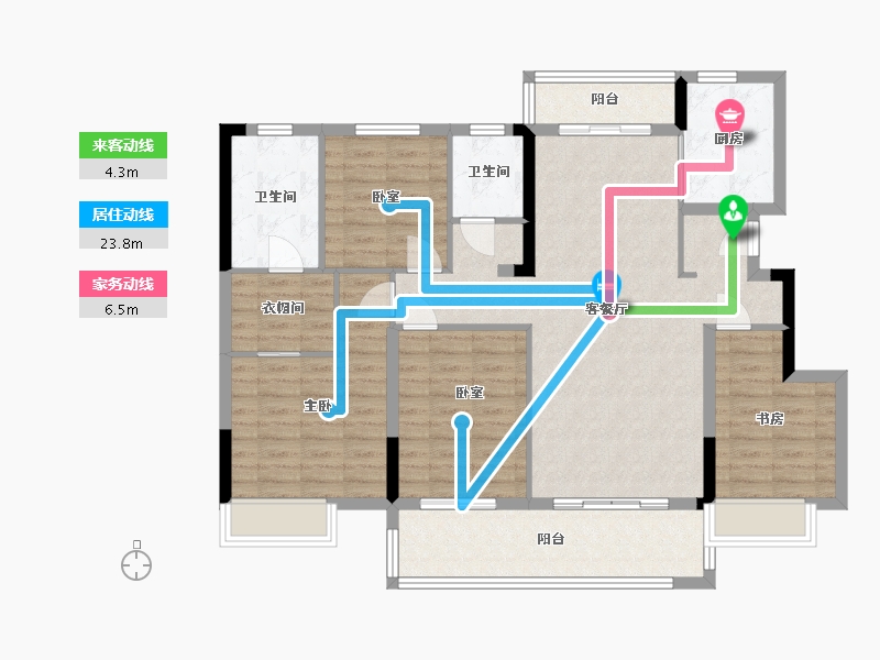 湖北省-武汉市-联投梧桐郡悦园-117.45-户型库-动静线