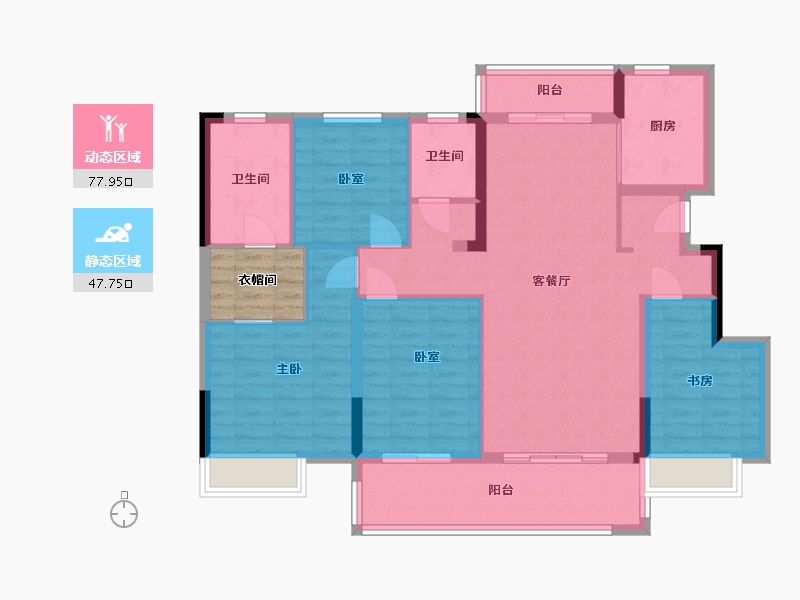 湖北省-武汉市-联投梧桐郡悦园-117.45-户型库-动静分区