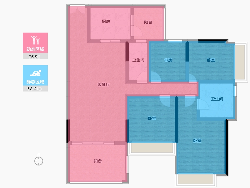 广东省-湛江市-威雅沿江半岛-119.75-户型库-动静分区