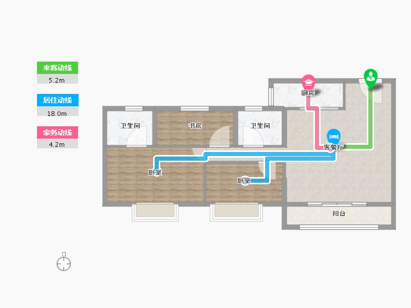 湖北省-黄石市-城发·香山枫景-97.56-户型库-动静线