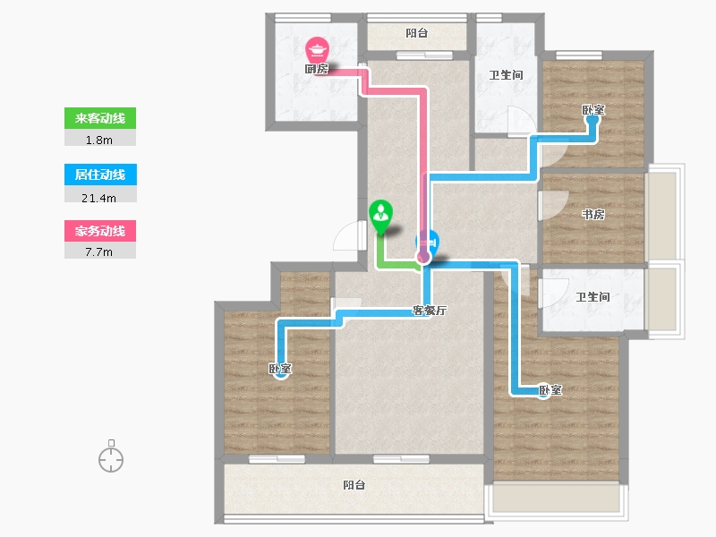 浙江省-舟山市-绿城沁润公寓-110.50-户型库-动静线