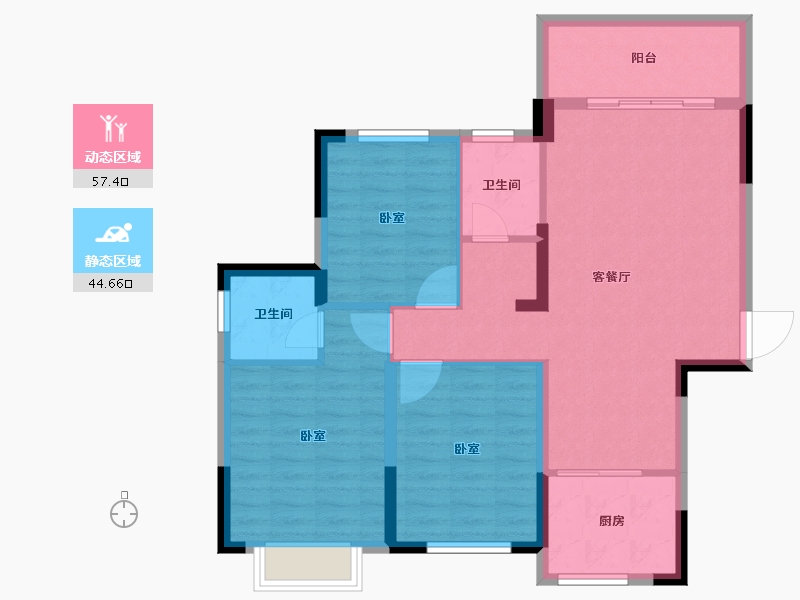 湖北省-荆州市-银冠名城-92.13-户型库-动静分区