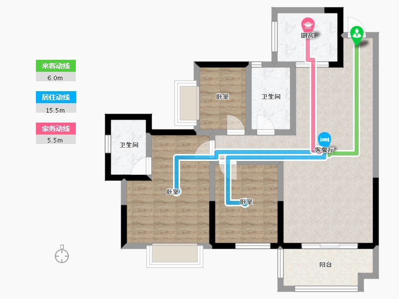 四川省-泸州市-高新悦城-87.00-户型库-动静线