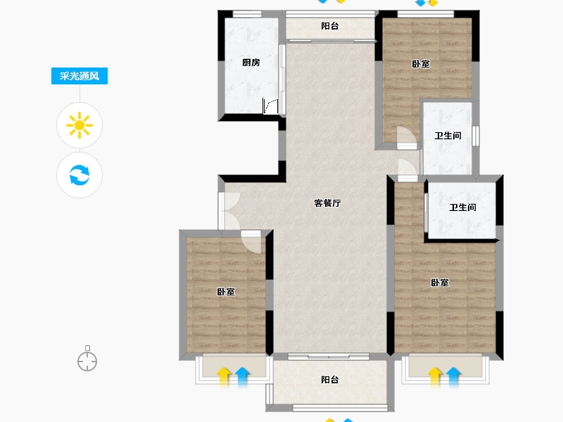 河南省-商丘市-京都九如府-107.00-户型库-采光通风