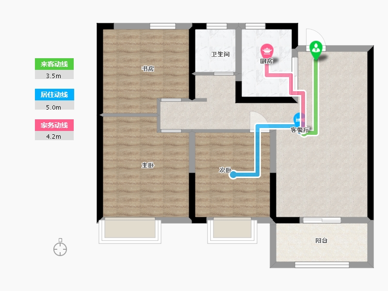 山东省-潍坊市-世茂云图-84.00-户型库-动静线