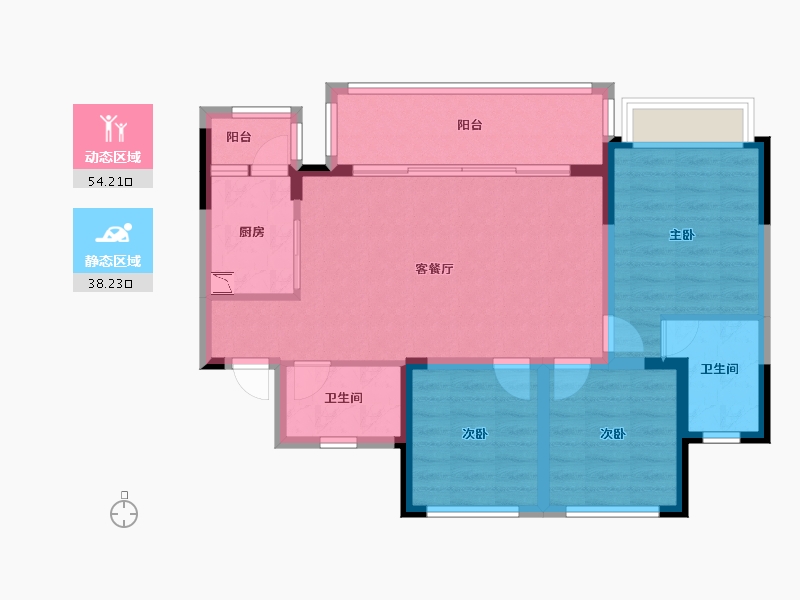 四川省-成都市-佳乐云锦阁-82.33-户型库-动静分区