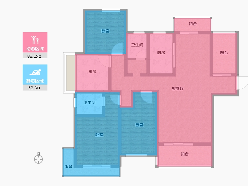 湖南省-怀化市-芷江芷金城-123.90-户型库-动静分区