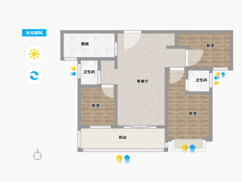 河南省-许昌市-御湖豪庭-98.00-户型库-采光通风