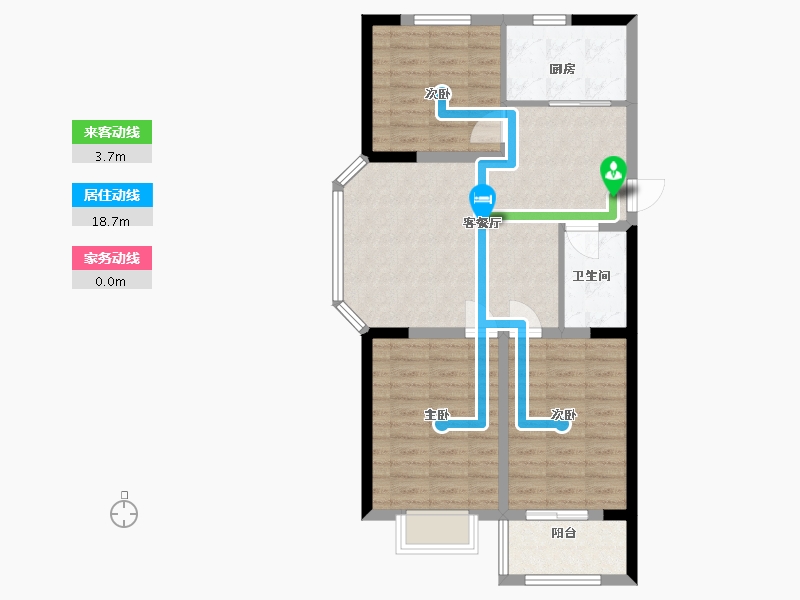 山东省-潍坊市-虞河小镇二期-81.00-户型库-动静线