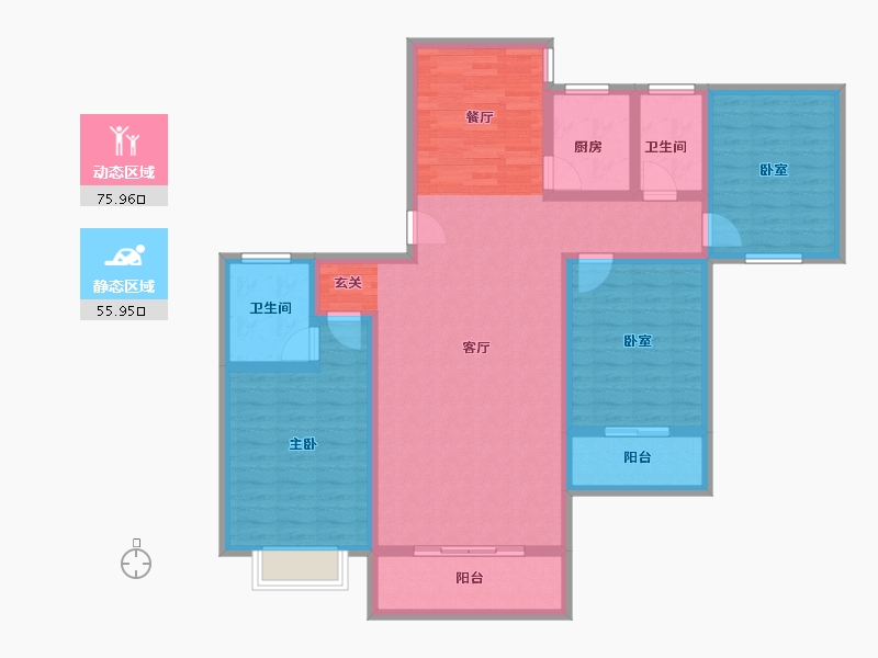 湖南省-衡阳市-宏威花苑铂悦府-117.80-户型库-动静分区