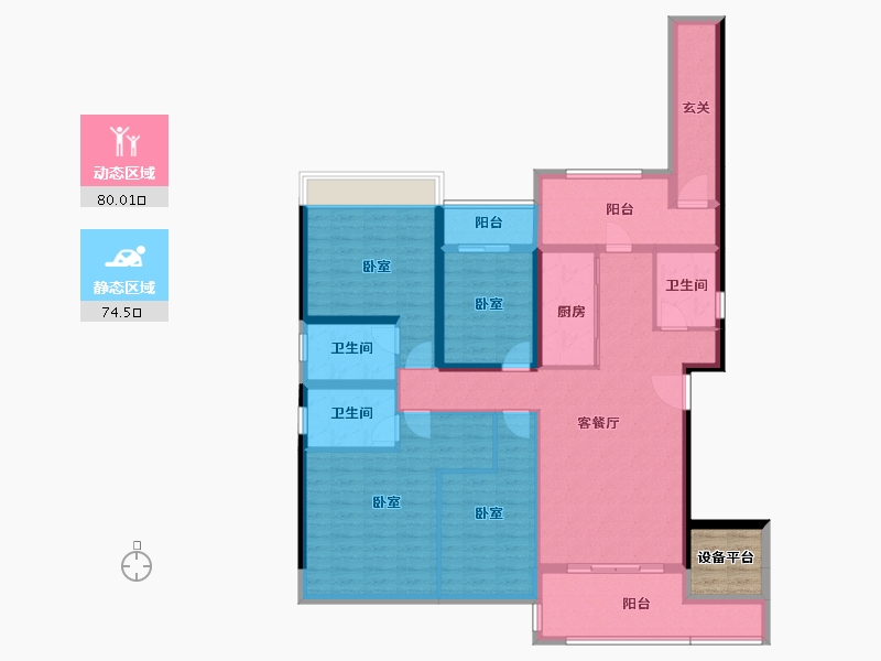 广东省-汕头市-御海天宸-142.08-户型库-动静分区