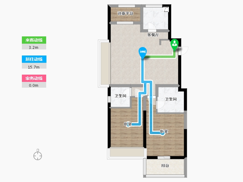 浙江省-舟山市-金宸府-76.00-户型库-动静线