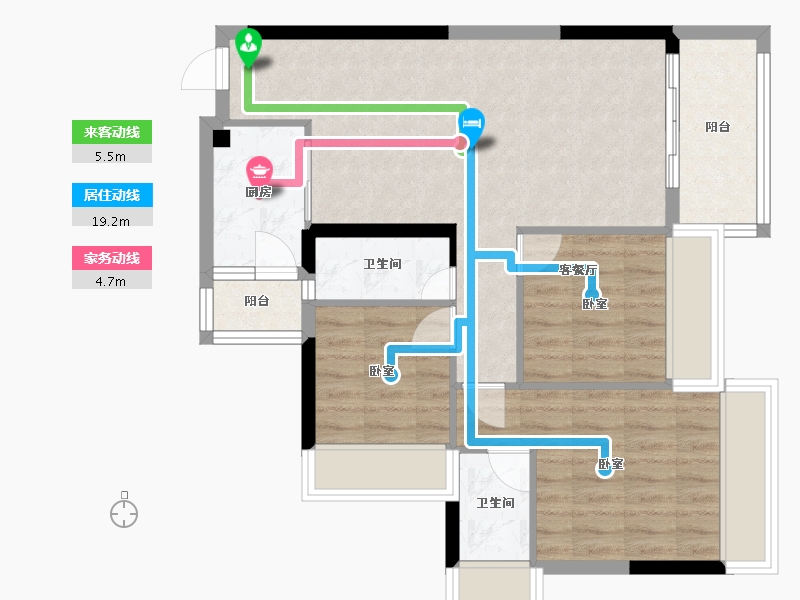 广东省-广州市-海港成天荷1号-73.22-户型库-动静线