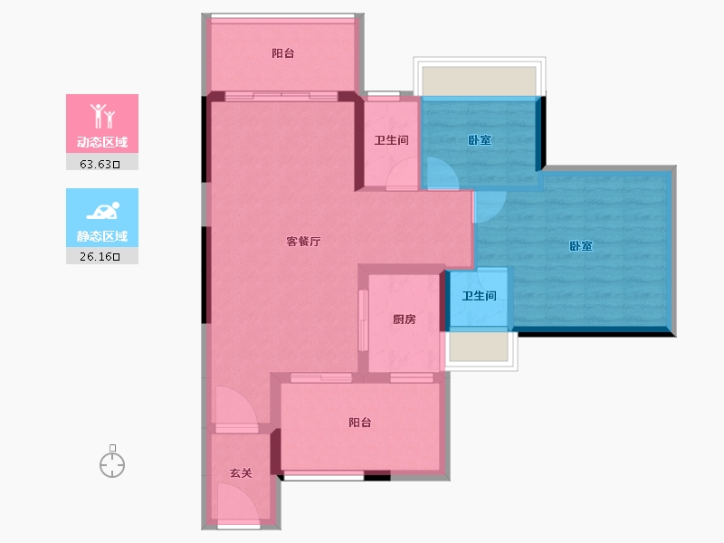 广东省-湛江市-幸福丽舍-80.38-户型库-动静分区