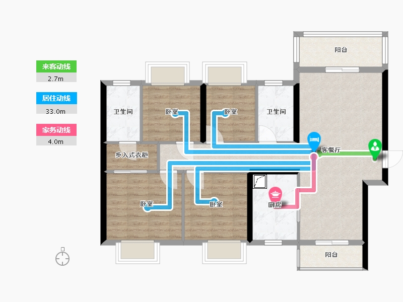 湖南省-株洲市-美的蓝溪谷-90.21-户型库-动静线