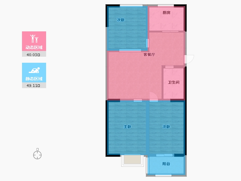 山东省-潍坊市-虞河小镇二期-79.50-户型库-动静分区