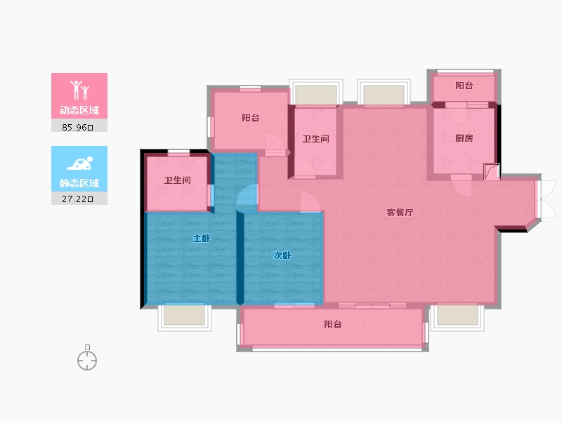 广东省-惠州市-中洲半岛城邦-101.26-户型库-动静分区