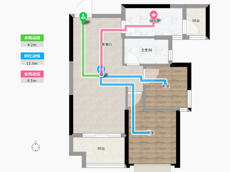 湖北省-黄石市-黄石恒大名都-61.17-户型库-动静线