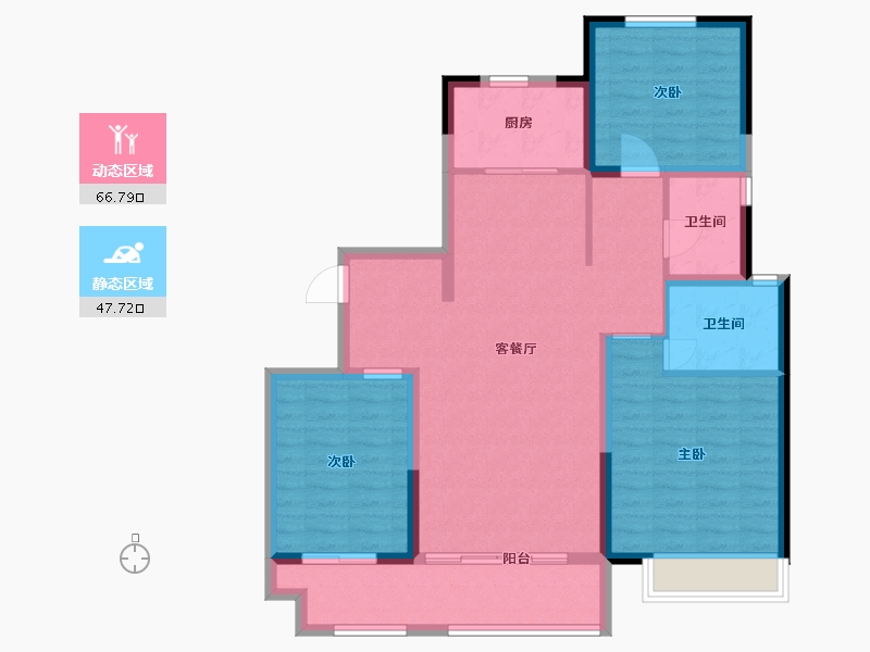 山东省-潍坊市-世茂云图-103.20-户型库-动静分区