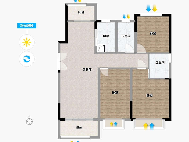 河南省-商丘市-京都九如府-105.10-户型库-采光通风