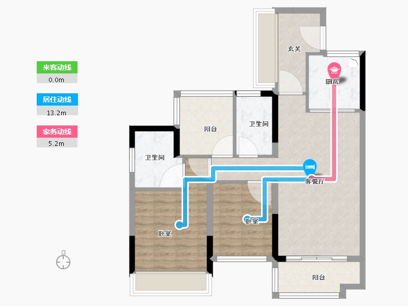 广东省-广州市-华润置地路劲金茂桐悦-80.00-户型库-动静线