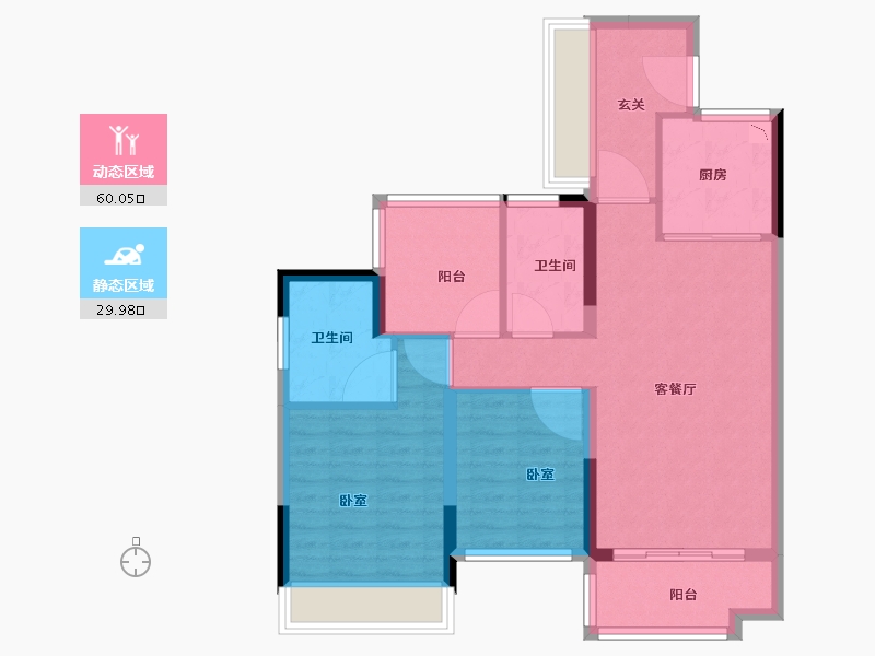 广东省-广州市-华润置地路劲金茂桐悦-80.00-户型库-动静分区