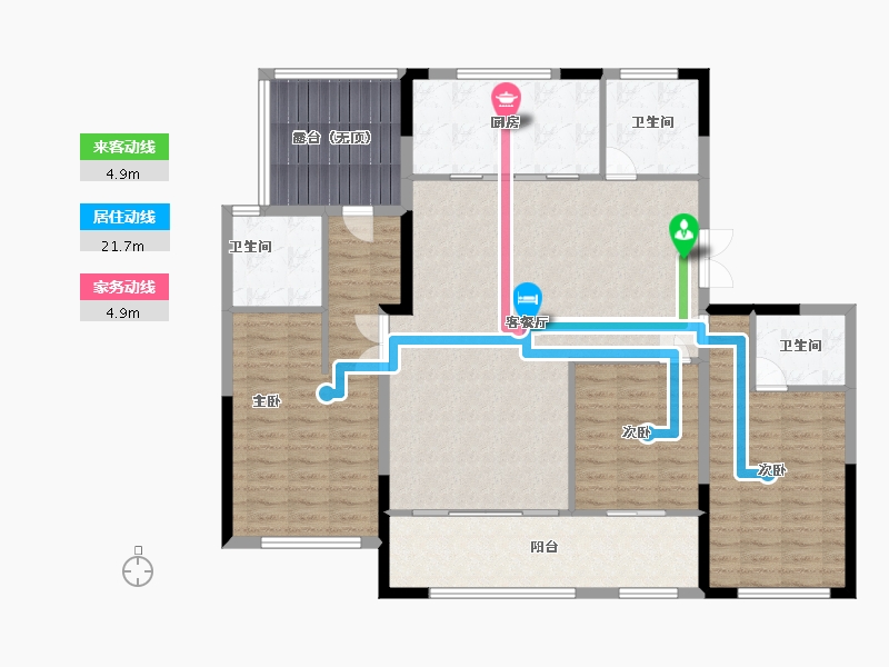 山东省-潍坊市-翔凯上城浞府-136.00-户型库-动静线