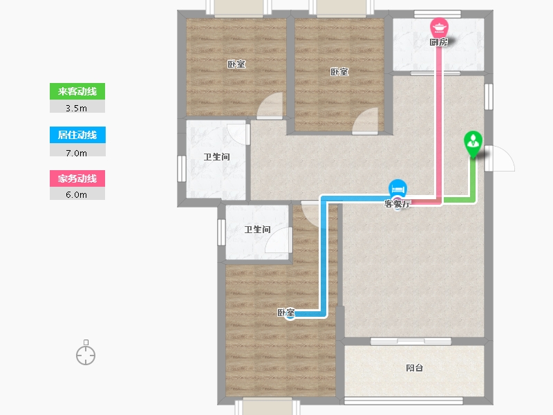 湖北省-黄石市-城发·花园印象-92.11-户型库-动静线