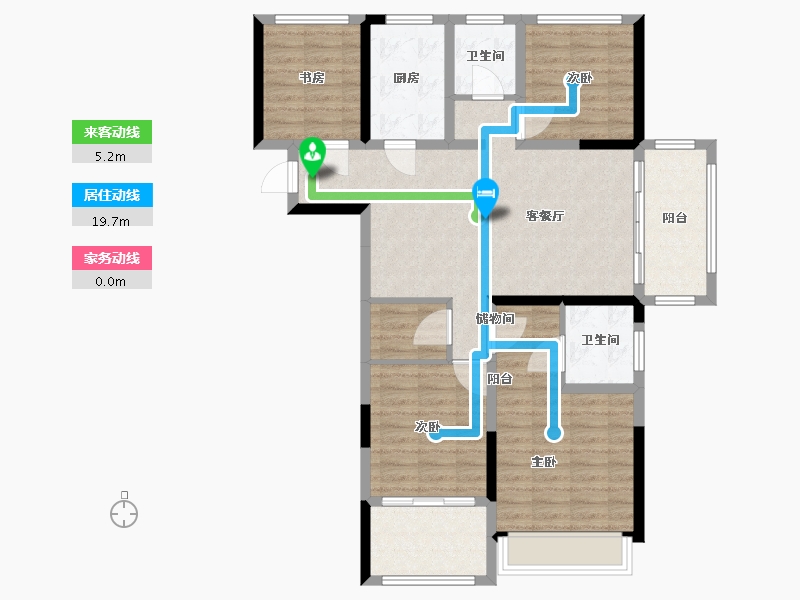 安徽省-蚌埠市-学翰府邸-102.12-户型库-动静线