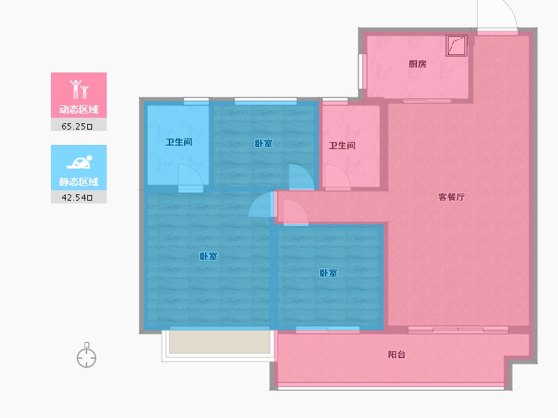 河南省-商丘市-宁陵碧桂园-97.01-户型库-动静分区