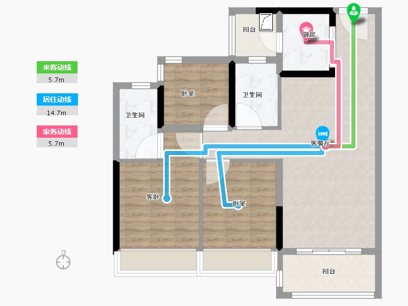 广东省-珠海市-龙光·玖龙府-79.83-户型库-动静线