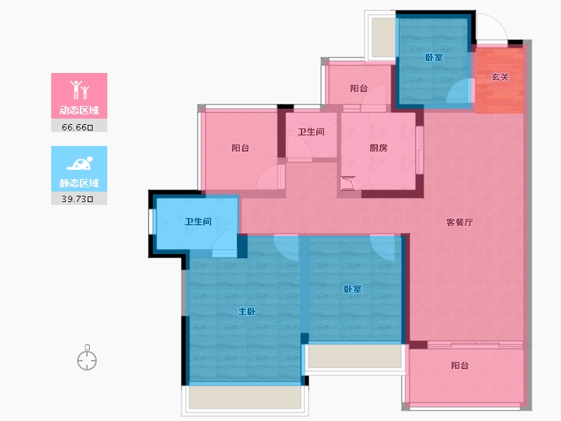 广东省-惠州市-蓝光铂汇公馆-94.00-户型库-动静分区