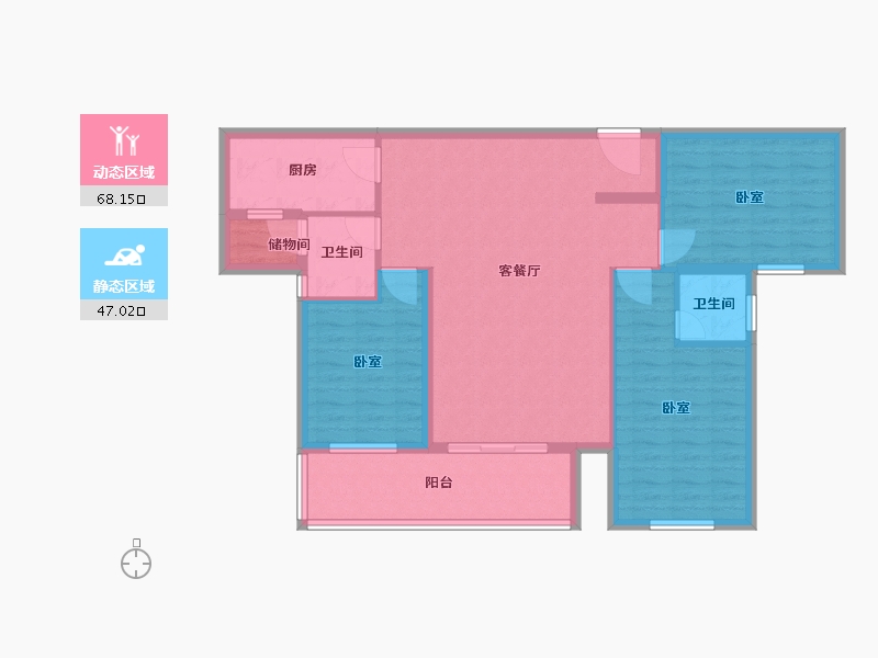 湖北省-孝感市-悟星城-103.90-户型库-动静分区