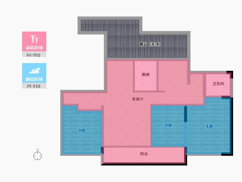 山东省-潍坊市-翔凯上城浞府-106.39-户型库-动静分区