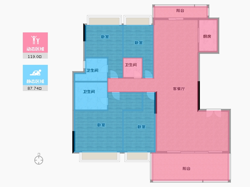 广东省-佛山市-华侨城天鹅湖-191.00-户型库-动静分区