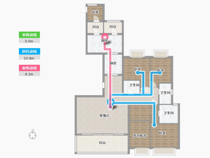 湖北省-武汉市-西北湖壹号御玺湾-158.30-户型库-动静线