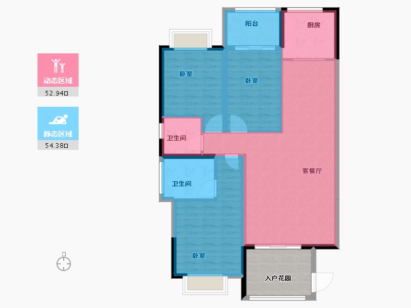 广东省-汕头市-和平金丰广场-105.74-户型库-动静分区