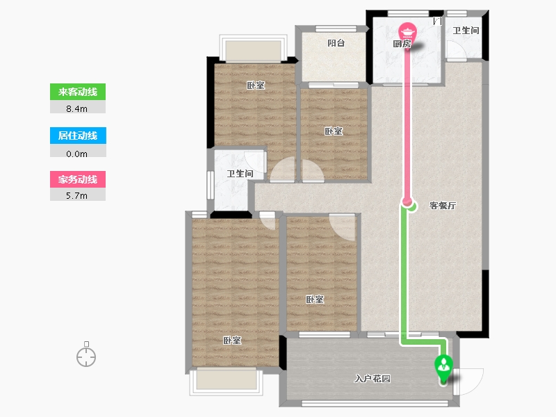 广东省-汕头市-和平金丰广场-131.90-户型库-动静线