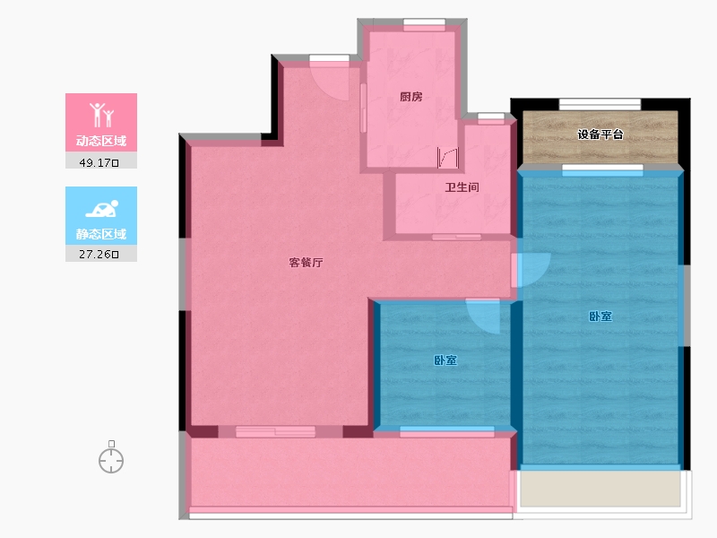 浙江省-舟山市-金宸府-71.00-户型库-动静分区