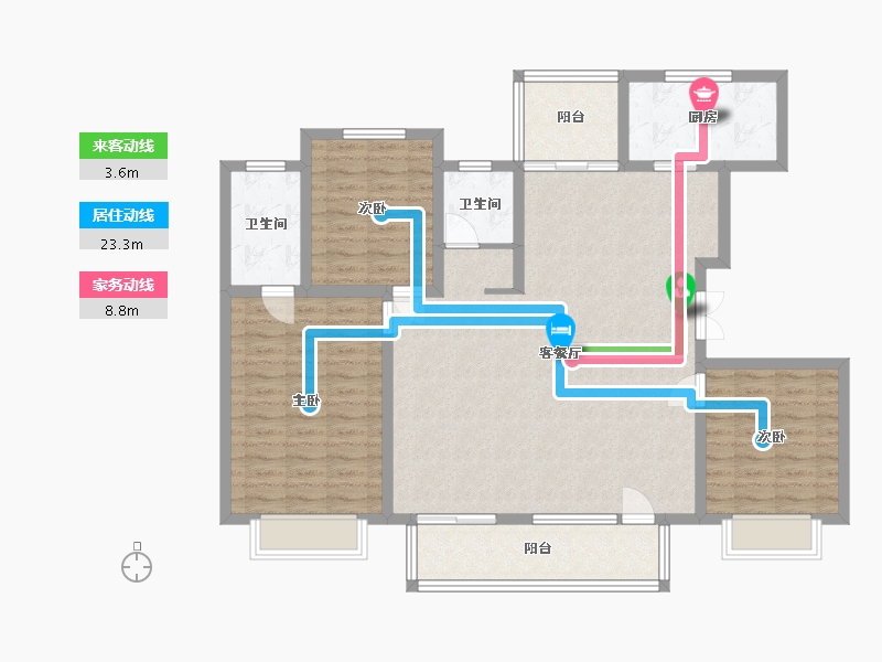 山东省-临沂市-宝丽世纪城-122.00-户型库-动静线