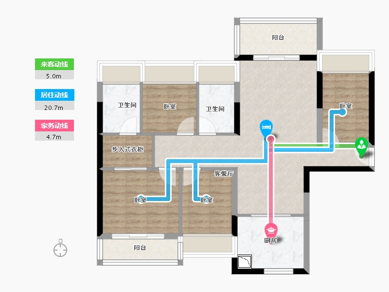 广东省-广州市-顺德未来城-89.78-户型库-动静线