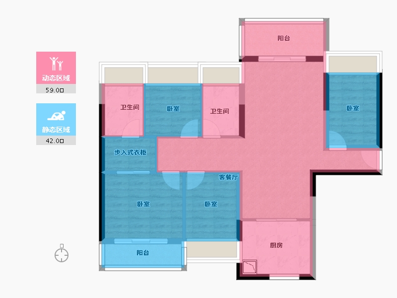 广东省-广州市-顺德未来城-89.78-户型库-动静分区