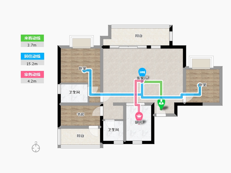 四川省-泸州市-高新悦城-82.76-户型库-动静线