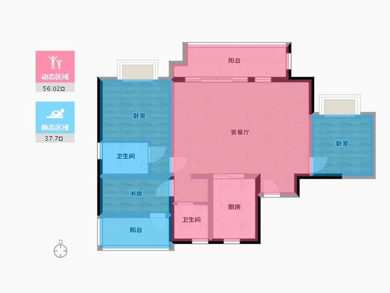 四川省-泸州市-高新悦城-82.76-户型库-动静分区